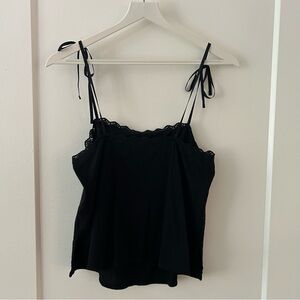 Skin Kara Cotton Tie Shoulder Cami